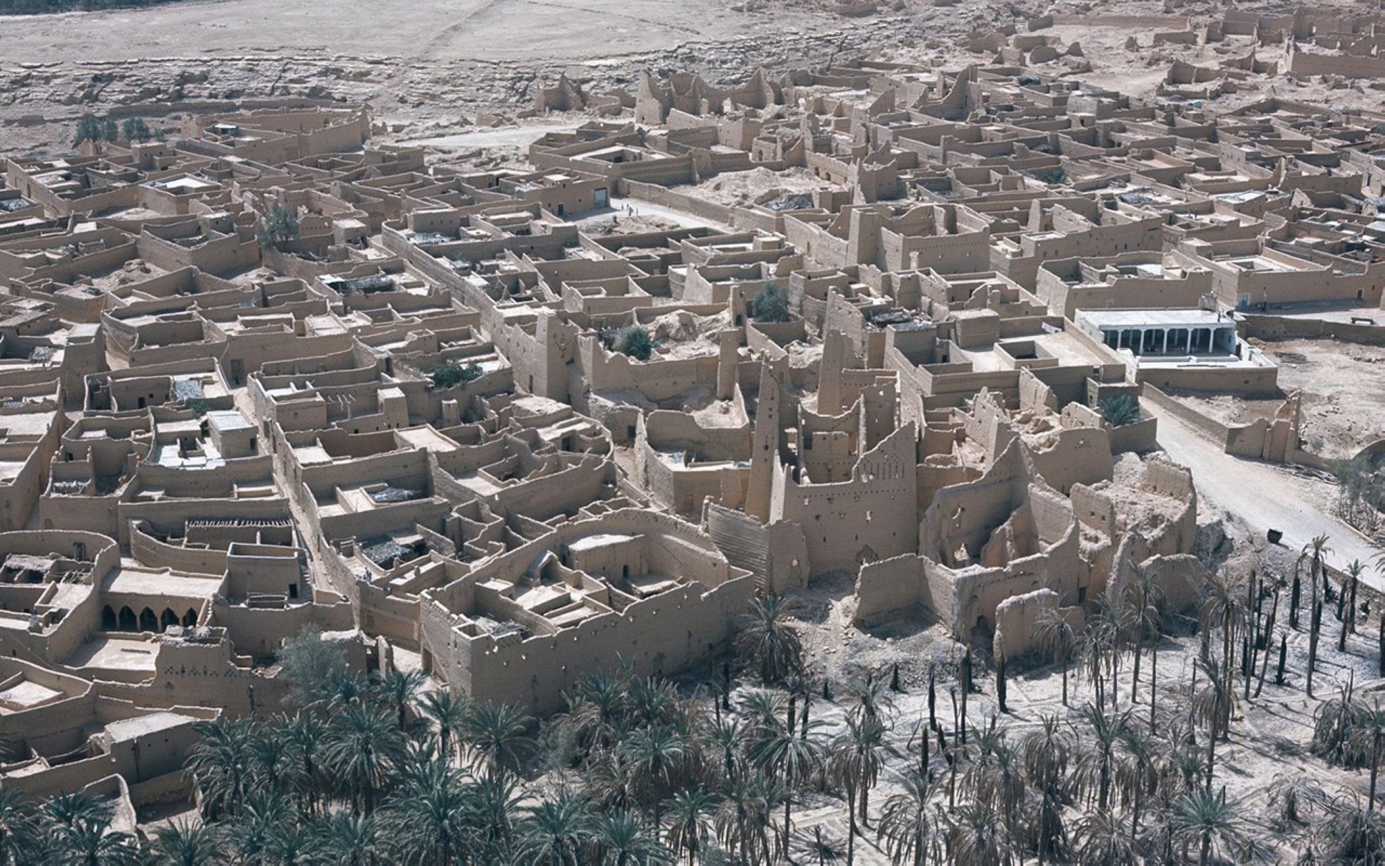 Aerial image of Diriyah, Pesce. Darah