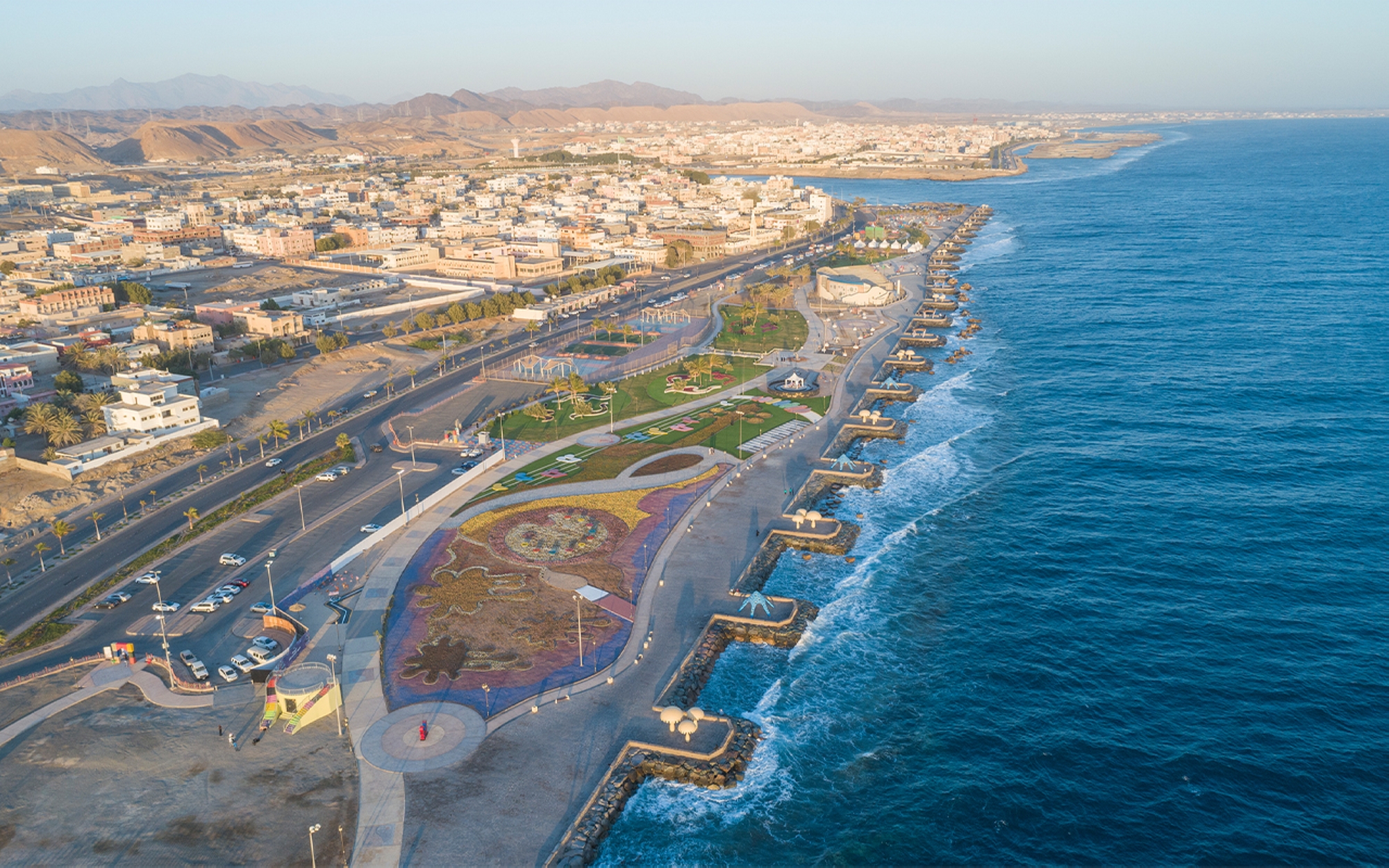 Aerial image of al-Wajh City in Tabuk Province. (SPA)