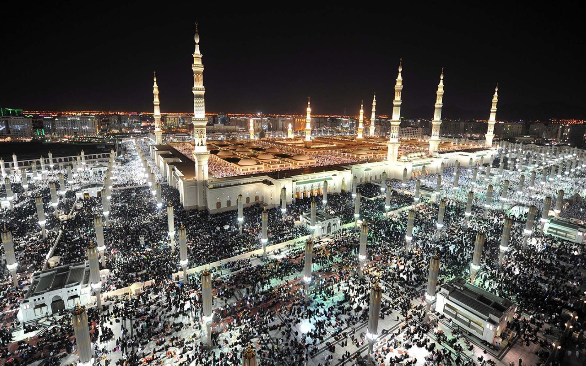 The third expansion of the Prophet&#039;s Mosque in al-Madinah al-Munawwarah. (SPA)