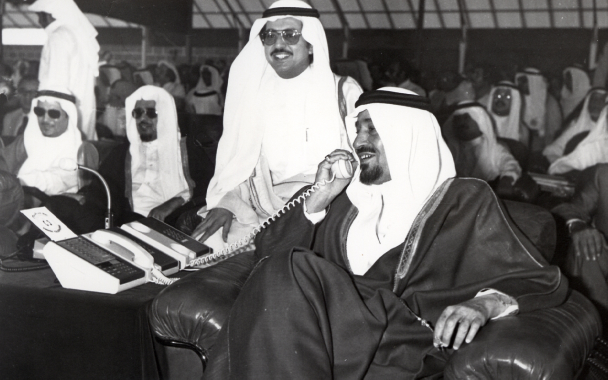 King Khalid Bin Abdulaziz at an event. King Abdulaziz Foundation for Research and Archives (Darah)