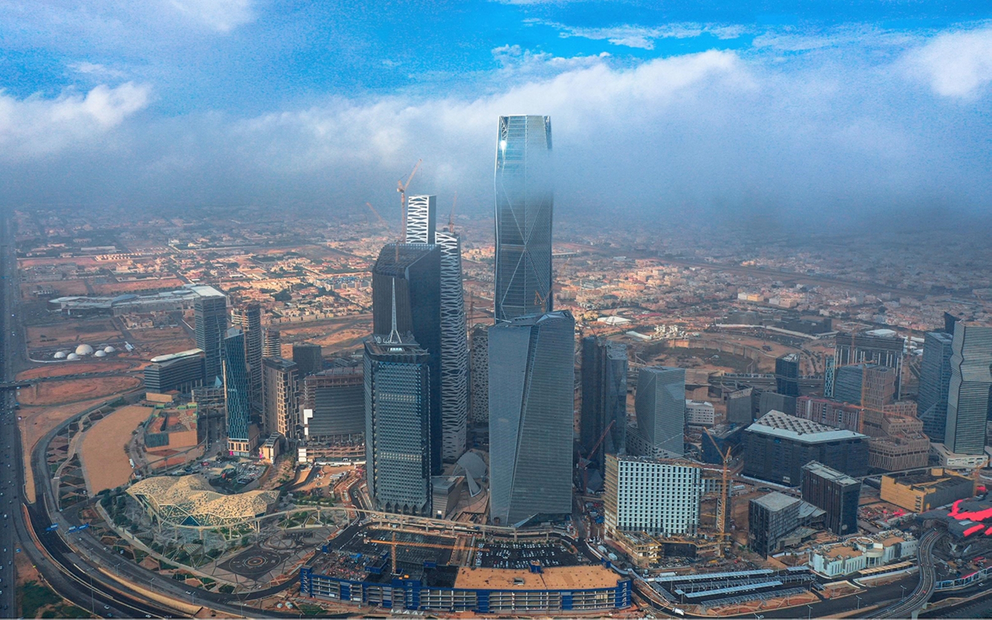 Aerial photo of King Abdullah Financial District in Riyadh. (SPA)