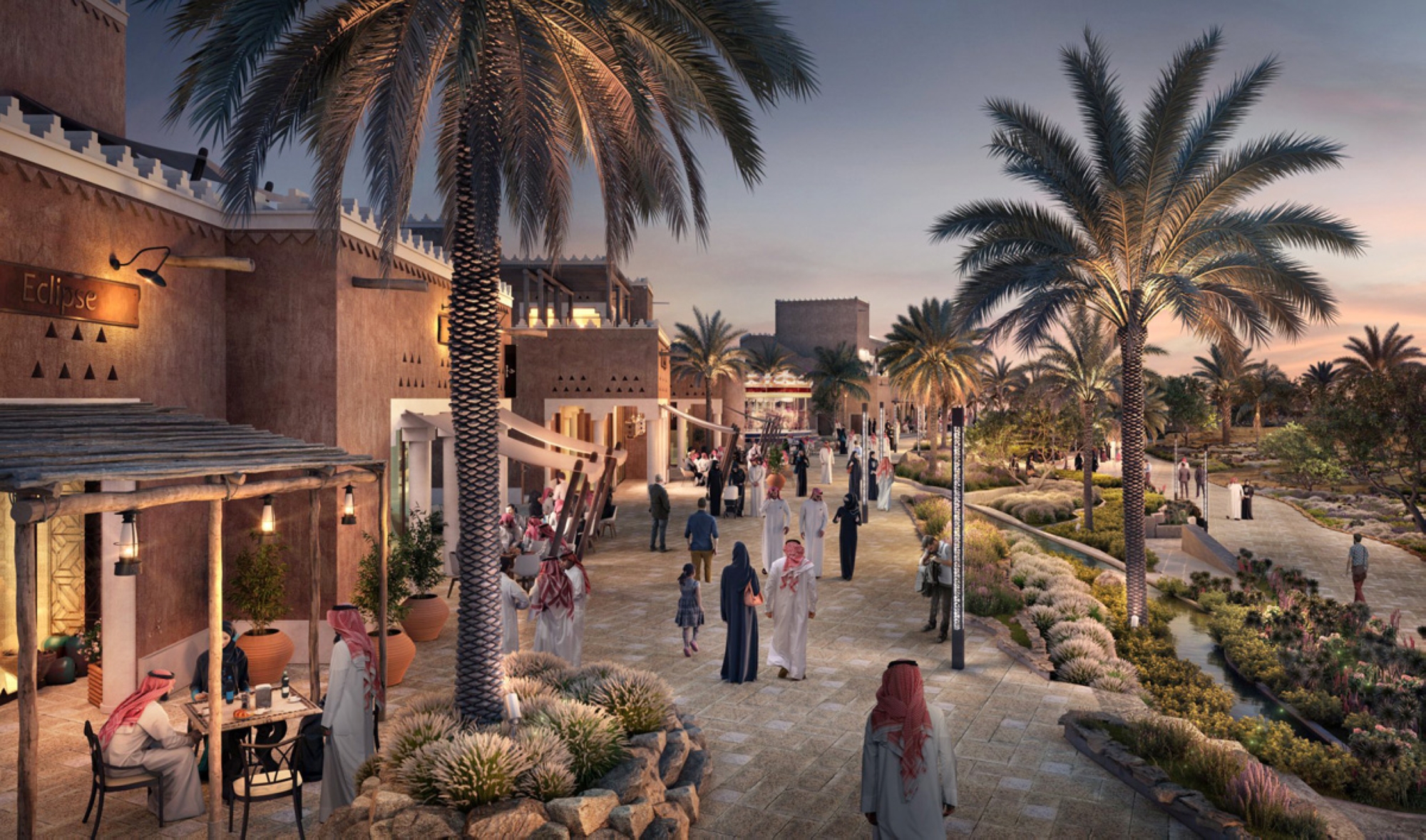 Artist&#039;s rendering of al-Bujairi Quarter Development Program in ad-Dir&#039;iyyah. (SPA)