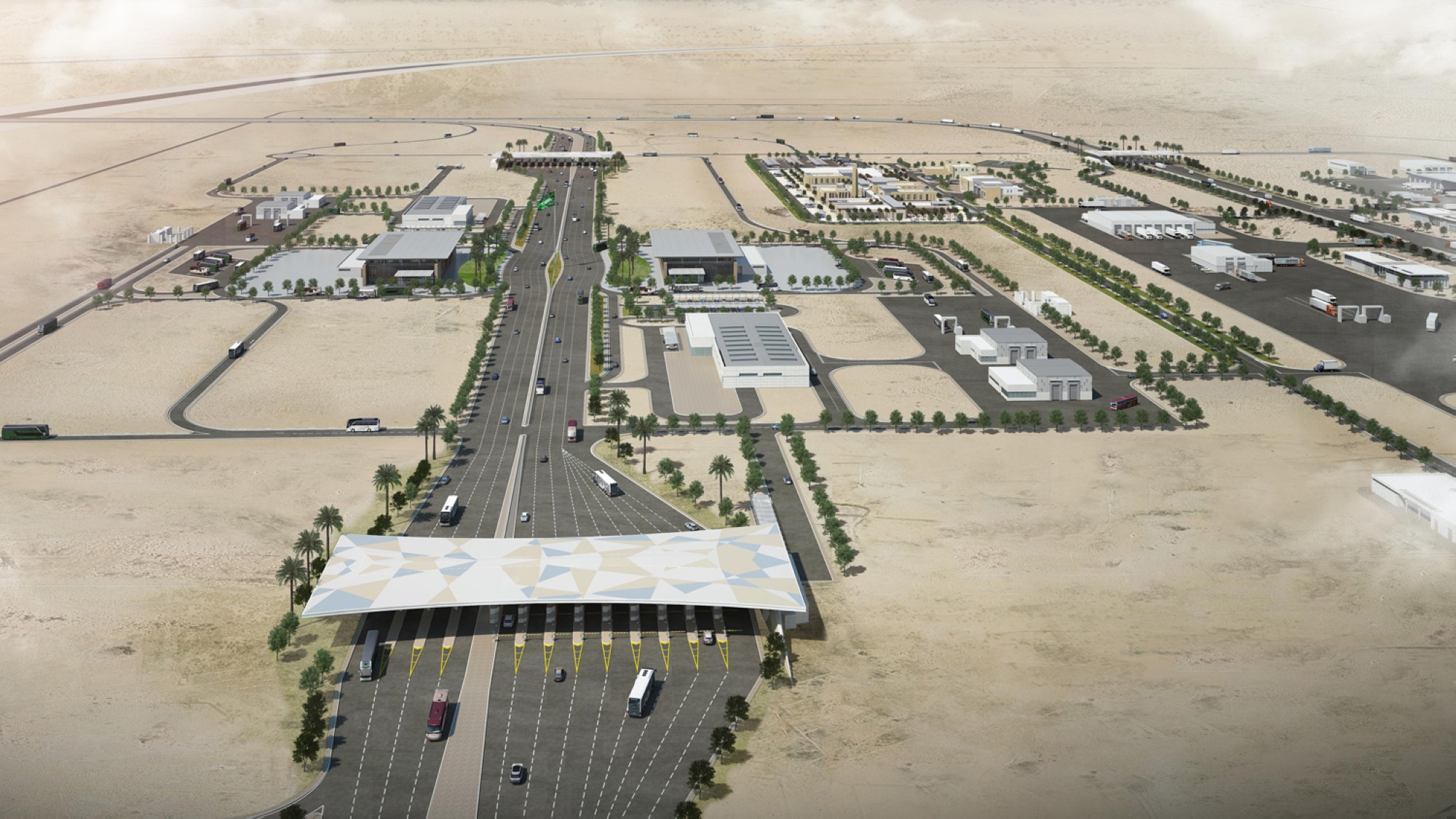 Illustration of the new al-Batha Shipping Port project. (SPA)