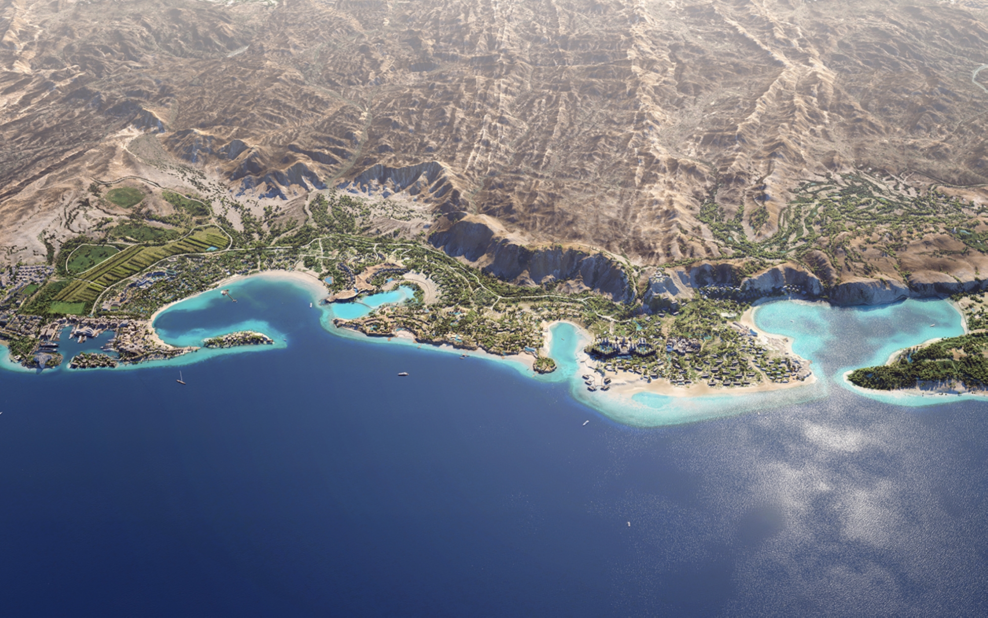 Artists&#039; rendering of the Amaala Project on the Red Sea. (Red Sea Global Media Center)