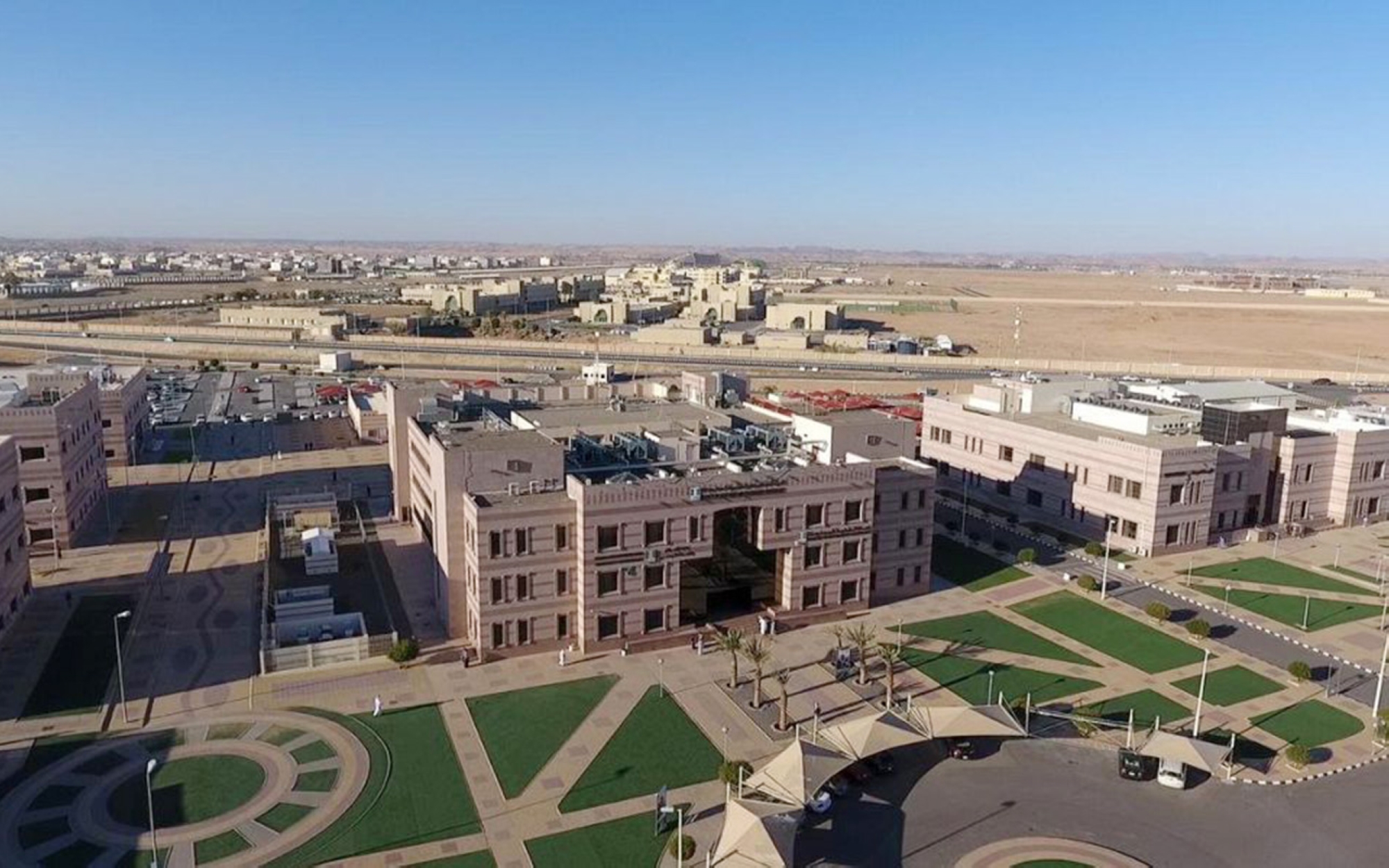 An aerial view of the university campus at Tabuk University. (SPA)