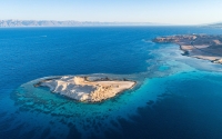 Aerial image of al-Wasl Island in Haql governorate, northwest of the Kingdom.