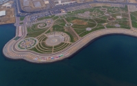 Aerial image of the North Corniche Park in Jazan. (SPA)