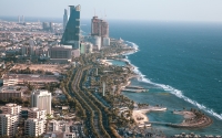 Aerial photo of Jeddah governorate. (Saudipedia)