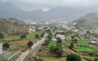 Aerial image of Ghamid al-Zinad Governorate showing a number of houses. (SPA)