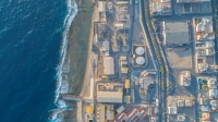 Aerial image of a water desalination plant in the Kingdom. (SPA)