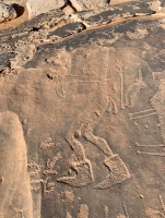 One of the Thamudic archaeological inscriptions in Tayma&#039; Governorate. (SPA)