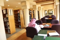 An interior view of the King Abdulaziz Library. King Abdulaziz Foundation for Research and Archives (Darah)