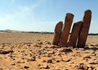 The Rajajil Standing Stones is one of the archaeological sites in the al-Jawf region. (SPA)