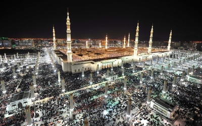 The Prophet&#039;s Mosque in al-Madinah al-Munawwarah. (SPA)