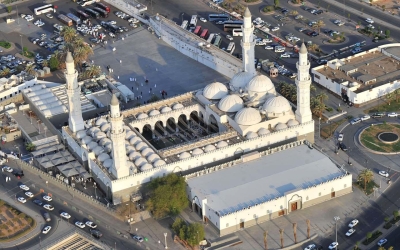 Quba Mosque, the first mosque in Islam history within al-Madinah al-Munawwarah. (SPA)