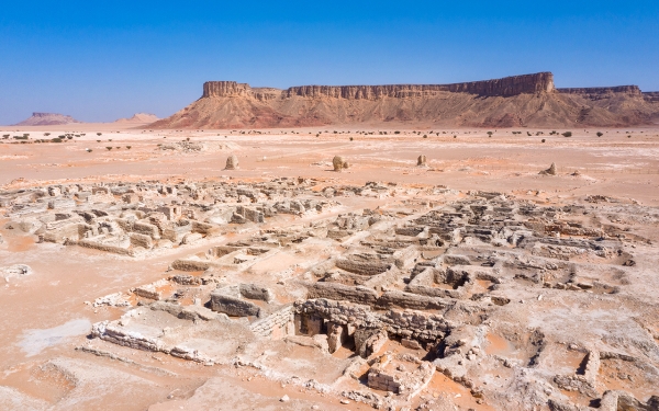 The remains of Al-Faw in Wadi Al-Dawasir go back thousands of years. (Ministry of Culture)