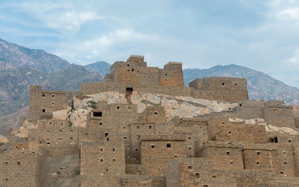 Thee Ain Village is one of the tourist destinations in the Kingdom, and is located in Al-Bahah Province. (Ministry of Culture)