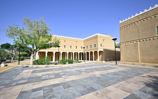 One of the pillars of the Murabba Palace in Riyadh. (Saudipedia)