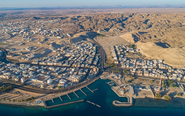 Aerial photograph of Umluj Governorate in the northwest of Saudi Arabia. (SPA)