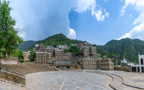 The archaeological village of Rujal in the middle of the mountains of Rijal Almaa Governorate in Aseer Province. (Ministry of Culture)