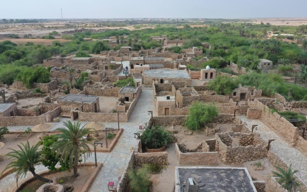 Al-Qessar Heritage Village in Farasan Island southwest of the Kingdom (Saudipedia).