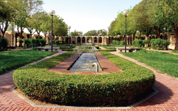 Water fountains in one of Riyadh&#039;s parks. (SPA)