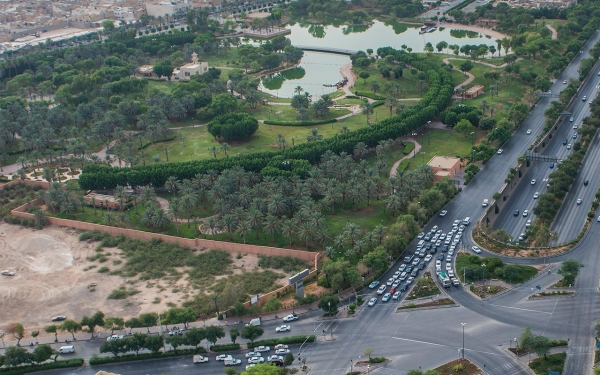 Aerial picture of Salam Park in Riyadh. (SPA)