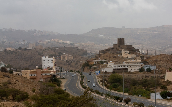 Aerial image of al-Bahah mountains. (Saudipedia)