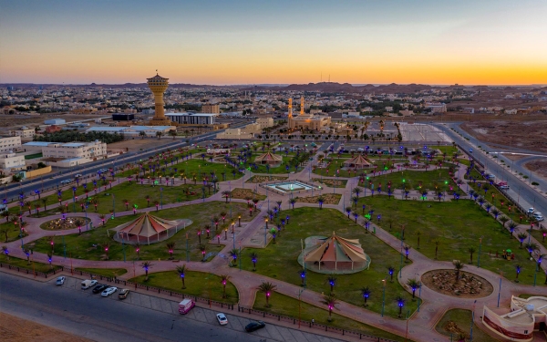 A park in Sakaka City in al-Jawf Province. (SPA)