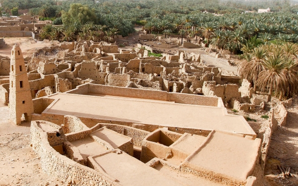 Omar Bin al-Khattab Historical Mosque in Dawmat al-Jandal, al-Jawf Province. (SPA)