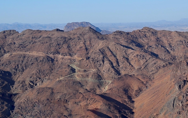 Aerial photo of Mount Uhud in al-Madinah al-Munawwarah. (SPA)