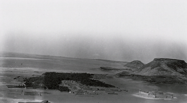 Kaf Village and Oasis in 1922. King Abdulaziz Foundation for Research and Archives (Darah)