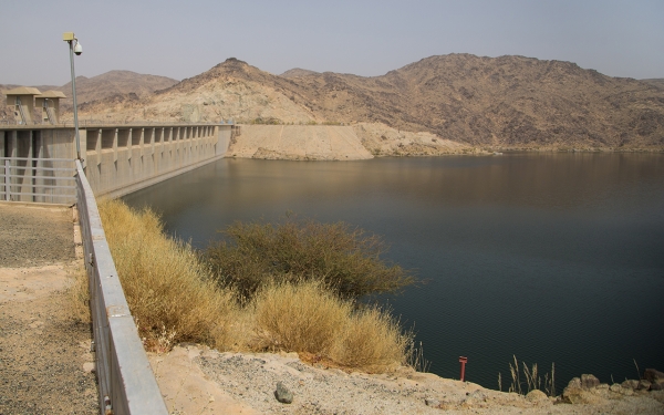 King Fahd Dam in Bisha governorate, located in Bisha valley. (Saudipedia)