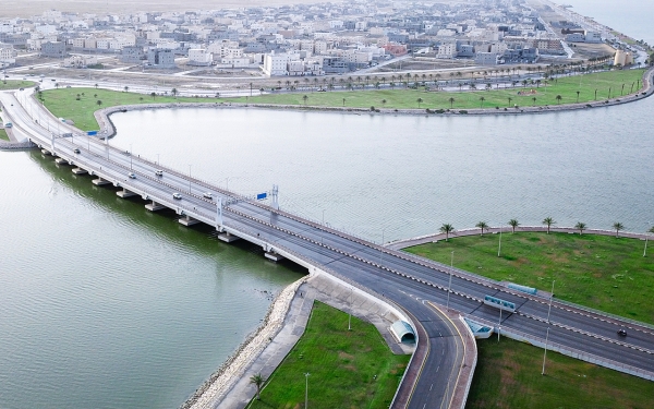 Aerial view of al-Qatif Governorate in the Eastern Province. (Saudipedia)