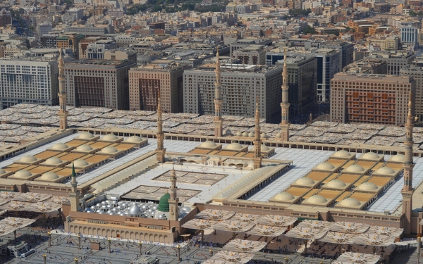 The Prophet&#039;s Mosque in al-Madinah al-Munawwarah. (SPA)