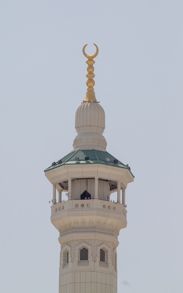 A minaret in the Grand Mosque (Saudipedia)