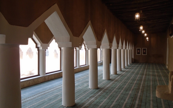 The historical Qasr al-Sharia from inside after the restoration process in al-Hayathem city, dating back over one hundred years. (Saudipedia)