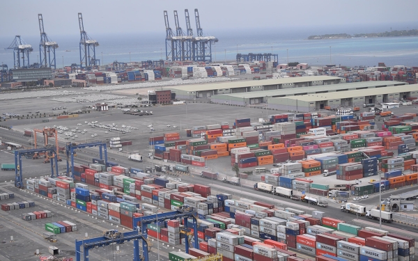 Containers in Jeddah Islamic Port grounds. (SPA)