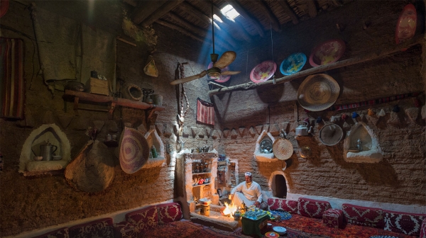 The Mashab or coffee room in the traditional Najdi house. Unveil Saudi