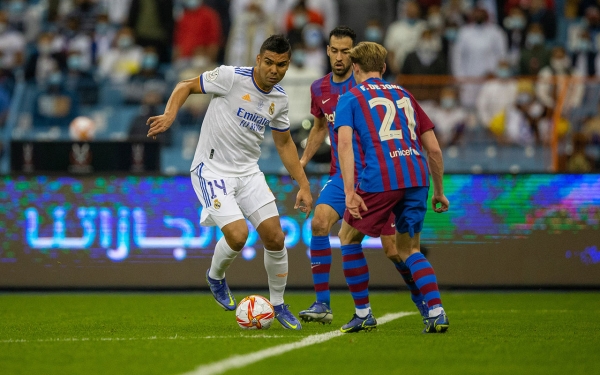 From the Spanish Super Cup matches in the Kingdom (Real Madrid/Barcelona). (Saudipedia)