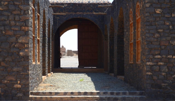 One of the entrances to King Abdulaziz Palace in al-Muwayh. (SPA)