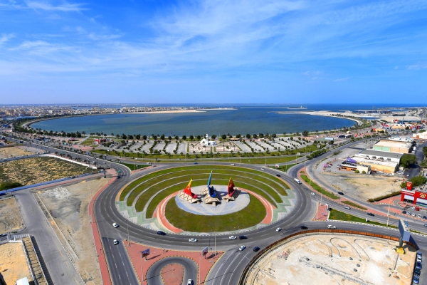 Al-Ashraa roundabout in the city of Dammam. (Saudipedia)