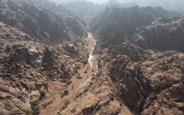 Aerial image of the King Salman Bin Abdulaziz Royal Natural Reserve, north of the Kingdom. (SPA)