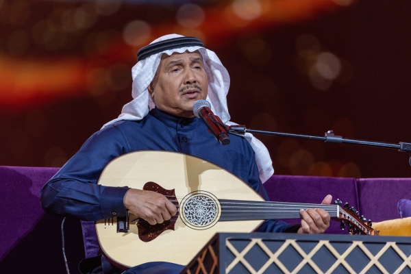 Mohammed Abdu at one of the Riyadh Season 2022 concerts. (Saudipedia)