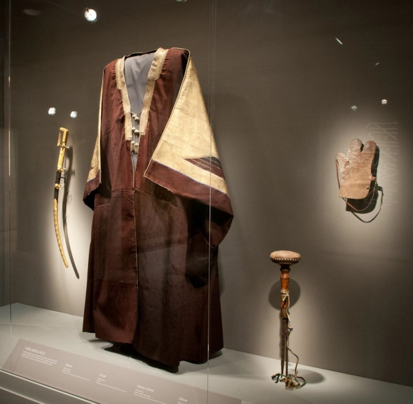 Part of the collection of the founding King Abdulaziz in the Exhibition of "Kingdom of Saudi Arabia&#039;s Archeological Masterpieces Through Ages". (SPA)