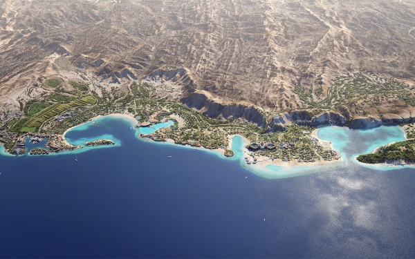 Illustration of AMAALA Project in the Red Sea. (Red Sea Global Media Center)