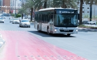 One of the buses of the public transportation project in Makkah al-Mukarramah. (SPA)