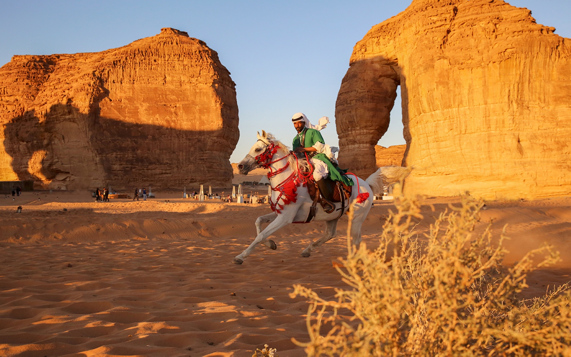 A knight in traditional attire in al-Ula. (SPA)