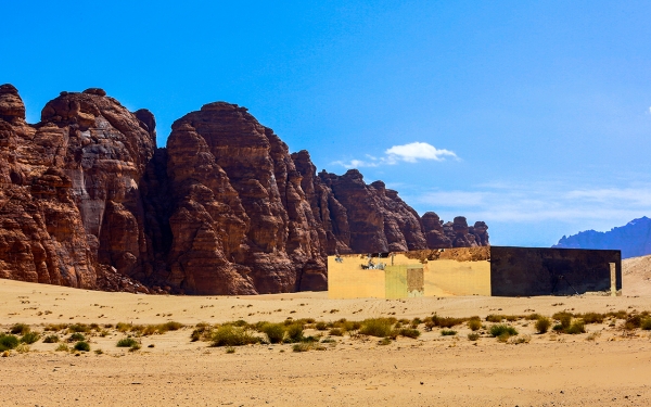 Maraya Theater amidst the mountains of al-Ula. (Royal Commission for al-Ula Governorate)