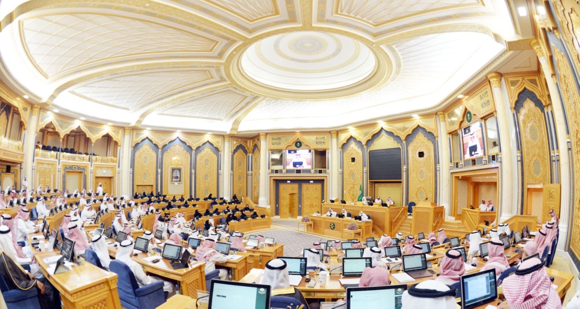 Members of the Shura Council in one of the sessions. (SPA)